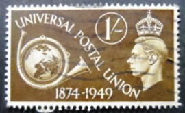 Selo postal do Reino Unido de 1949 Posthorn and Globe