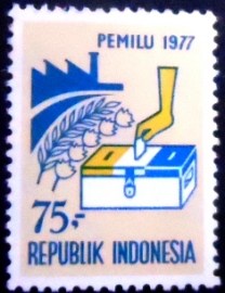 Selo postal da Indonésia de 1977 General Elections 75