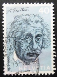 Selo postal da Suiça de 1972 Albert Einstein