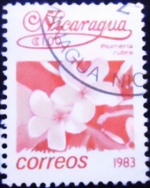 Selo postal da Nicarágua de 1987 Brassavola nodosa
