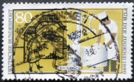 Selo postal da Alemanha de 1986 Baker
