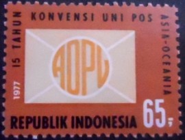 Selo postal da Indonésia de 1977 Asian-Oceanic Postal Union 65