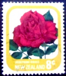 Selo postal da Nova Zelândia de 1976 Rose Josephine Bruce C