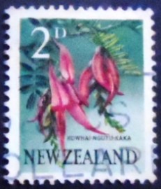 Selo postal da Nova Zelândia de 1960 Kaka Beak