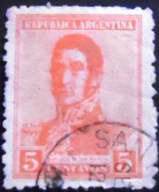 Selo postal da Argentina de 1920 General San Martín 5