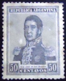 Selo postal da Argentina de 1920 General San Martín 50