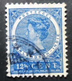 Selo postal Índias Holandesas de 1902 Queen Wilhelmina 12½
