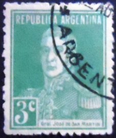 Selo postal da Argentina de 1931 General San Martín 3