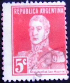 Selo postal da Argentina de 1924 General San Martín 5