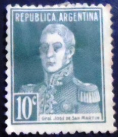 Selo postal da Argentina de 1924 General San Martin 10