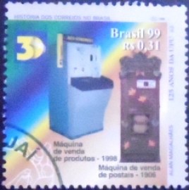 Selo postal do Brasil de 1999 Máquinas de 1998 e 1906