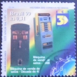 Selo postal do Brasil de 1999 Máquinas de 1940 e 1998