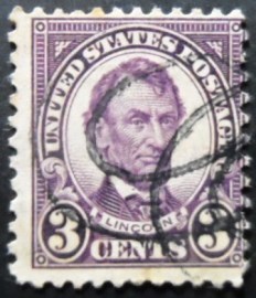 Selo postal dos Estados Unidos de 1923 Abraham Lincol