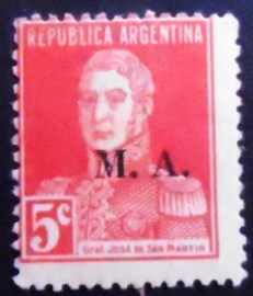 Selo postal da Argentina de 1925 Ministry of Agriculture