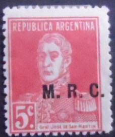 Selo postal da Argentina de 1923 Ministry of Foreign Affairs 5
