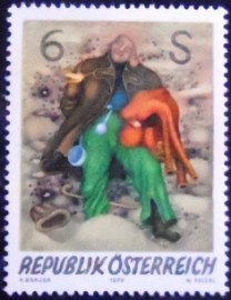 Selo postal da Áustria de 1976 Dear Augustin