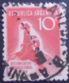 Selo postal da Argentina de 1932 Congress on Refrigeration 10