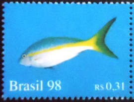 Selo postal do Brasil de 1998 Wrasse