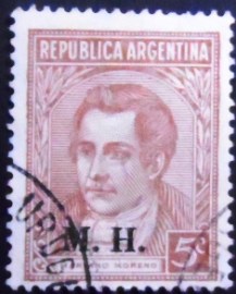 Selo postal da Argentina de 1935 Ministry of Finance