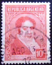 Selo postal da Argentina de 1935 Bernardino Rivadavia II