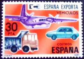 Selo postal da Espanha de 1981 Vehicles