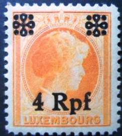 Selo postal de Luxemburgo de 1940 Grand Duchess Charlotte overprinted