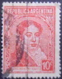 Selo postal da Argentina de 1935 Bernardino Rivadavia I