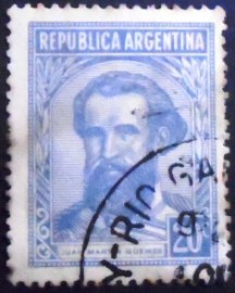 Selo postal da Argentina de 1935 Juan Martín Güemes