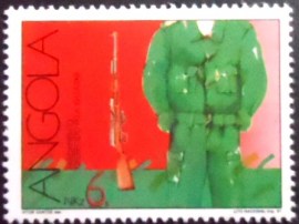 Selo postal da Angola de 1991 Uniforms offered by the OAU