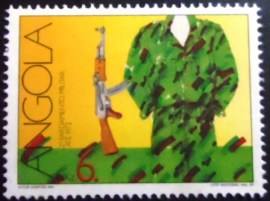 Selo postal da Angola de 1991 2nd Military Uniforms