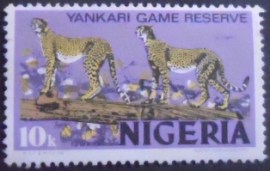 Selo postal da Nigéria de 1973 Cheetah
