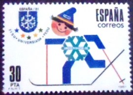 Selo postal da Espanha de 1981 Winter University Games