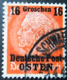 Selo postal da Polônia de 1939 Overprint OSTEN Over Hindenburg