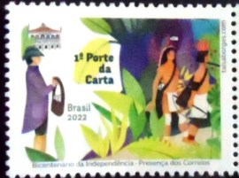 Selo postal do Brasil de 2022 Presença dos Correios