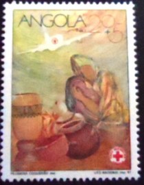 Selo postal da Angola de 1991 Angola Red Cross