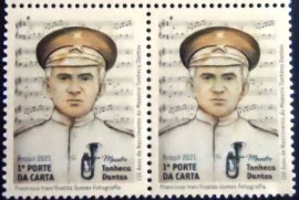 Par de selos postais do Brasil de 2021 Maestro Tonheca Dantas