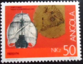 Selo postal da Angola de 1991 Nautical Instruments