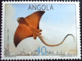 Selo postal da Angola de 1992 Common Eagle Ray