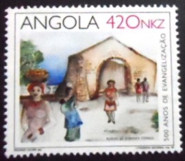 Selo postal da Angola de 1992 500 Years of Evangelization