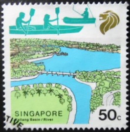 Selo postal de Singapura de 1987 Kallang Basin