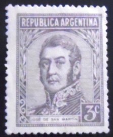 Selo postal da Argentina de 1939 José Francisco de San Martin