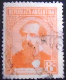 Selo postal da Argentina de 1939 Nicolás Avellaneda