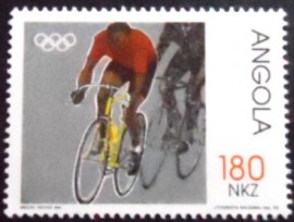 Selo postal da Angola de 1992 Cycling