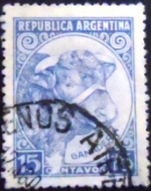 Selo postal da Argentina de 1939 Cattle