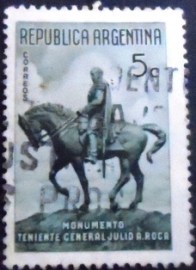 Selo postal da Argentina de 1941 Statue of Gen. Julio Roca