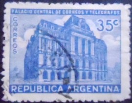 Selo postal da Argentina de 1942 Post Office Building