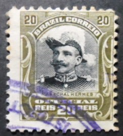 Selo postal Oficial do Brasil de 1913 Hermes da Fonseca 20