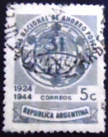 Selo postal da Argentina de 1944 World Day of Savings