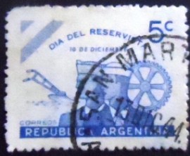 Selo postal da Argentina de 1944 Reservists