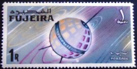 Selo postal de Fujeira de 1966 Communications satellite Telstar